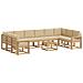 Set di divani da esterno con cuscino 11 pcs Bianco e Beige - Foto miniatura 1