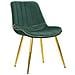 Sedia Paris Verde E Gold In Tessuto Con Gambe Dorate - Set 2 Pezzi - Foto miniatura 1