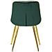 Sedia Paris Verde E Gold In Tessuto Con Gambe Dorate - Set 2 Pezzi - Foto miniatura 2