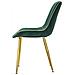 Sedia Paris Verde E Gold In Tessuto Con Gambe Dorate - Set 2 Pezzi - Foto miniatura 3