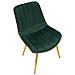 Sedia Paris Verde E Gold In Tessuto Con Gambe Dorate - Set 2 Pezzi - Foto miniatura 5