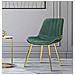 Sedia Paris Verde E Gold In Tessuto Con Gambe Dorate - Set 2 Pezzi - Foto miniatura 8