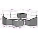 Set di divani 6 pz Nero Rattan sintetico e Acciaio - Foto miniatura 2