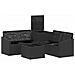 Set di divani 6 pz Nero Rattan sintetico e Acciaio - Foto miniatura 7