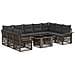 Set Divano da Giardino 10 pz Grigio e Grigio Scuro polyrattan - Foto miniatura 1