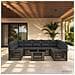 Set Divano da Giardino 10 pz Grigio e Grigio Scuro polyrattan - Foto miniatura 8