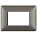 Placca 3 Posti Matix, Tecnopolimero, 120xh. 84 Mm Iron - Foto miniatura 3