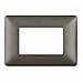 Placca 3 Posti Matix, Tecnopolimero, 120xh. 84 Mm Iron - Foto miniatura 1