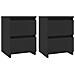 Comodini 2 pz Neri 30x30x40 cm in Legno Multistrato - Foto miniatura 1