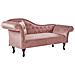 Chaise Longue Per Lato Sinistro In Velluto Rosa Lattes - Foto miniatura 6