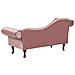 Chaise Longue Per Lato Sinistro In Velluto Rosa Lattes - Foto miniatura 2