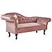 Chaise Longue Per Lato Sinistro In Velluto Rosa Lattes - Foto miniatura 4