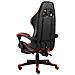 Sedia Da Gaming Con Poggiapiedi Nero E Rosso In Similpelle - Foto miniatura 4