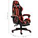 Sedia Da Gaming Con Poggiapiedi Nero E Rosso In Similpelle - Foto miniatura 6