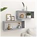 Mensole Parete a Cubo 2pz Grigio Cemento 60x15x23cm Multistrato - Foto miniatura 1