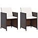 Set Sedie Da Giardino E Poggiapiedi 4 Pz In Polyrattan Marrone - Foto miniatura 2
