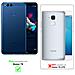 Custodia Compatibile Con Honor 7x In Lilla Scuro Fiore - Coperchio Protettivo In Design Floreale Con Chiusura Magnetica, Funzione Stand E Slot Per Carte - Foto miniatura 2