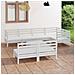 Set Divani Da Giardino 8 Pz In Legno Massello Di Pino Bianco - Foto miniatura 1
