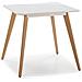 Tavolo Da Pranzo Aroa Bianco, Gambe In Legno Di Faggio, 80x80 Cm - Foto miniatura 1