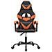 Sedia da Gaming Girevole Nero e Arancione in Similpelle - Foto miniatura 2
