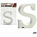 Lettera S Bianco Legno 2 X 16 X 14,5 Cm (24 Unità) - Foto miniatura 1