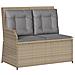 Set Divano Da Giardino 3 Pz Con Cuscini Beige In Polyrattan - Foto miniatura 2