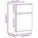 Comodini 2 pz Bianchi 39x35x65 cm in Legno Multistrato - Foto miniatura 4