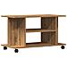 Mobile Tv Ruote Rovere Artigianale 80x40x45cm Legno Multistrato - Foto miniatura 2