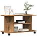 Mobile Tv Ruote Rovere Artigianale 80x40x45cm Legno Multistrato - Foto miniatura 1