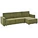 Divano Letto Angolare 3 Posti Romedal Ii Tessuto Verde Scuro Lato Sinistro - Foto miniatura 4