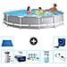 Piscina Fuori Terra - In Giro - 366x76 Cm - Grigio - Include Accessori Coordinati A2155 - Foto miniatura 1