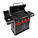 Gas2Coal 2.0 4B Grill Carrello Carbone + gas naturale Nero, Acciaio inox, Rosso - Foto miniatura 4