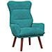 Sedia Relax Turquoise in Velluto - Foto miniatura 1
