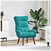 Sedia Relax Turquoise in Velluto - Foto miniatura 2