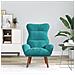 Sedia Relax Turquoise in Velluto - Foto miniatura 3