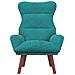 Sedia Relax Turquoise in Velluto - Foto miniatura 4