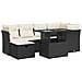 Set Divani da Giardino con Cuscini 7pz Nero Polyrattan - Foto miniatura 1