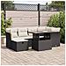 Set Divani da Giardino con Cuscini 7pz Nero Polyrattan - Foto miniatura 2