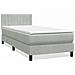 Giroletto a Molle con Materasso Grigio Chiaro 80x220 cm Velluto - Foto miniatura 3