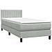 Giroletto a Molle con Materasso Grigio Chiaro 80x220 cm Velluto - Foto miniatura 5