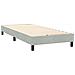 Giroletto a Molle con Materasso Grigio Chiaro 80x220 cm Velluto - Foto miniatura 6