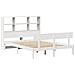 Letto Libreria senza Materasso Bianco 120x190 cm Legno di Pino - Foto miniatura 3