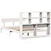 Letto Libreria senza Materasso Bianco 120x190 cm Legno di Pino - Foto miniatura 8