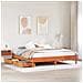 Letto senza Materasso Marrone Cera 200x200 cm in Legno di Pino - Foto miniatura 2