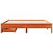 Letto senza Materasso Marrone Cera 200x200 cm in Legno di Pino - Foto miniatura 4