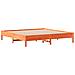 Letto senza Materasso Marrone Cera 200x200 cm in Legno di Pino - Foto miniatura 5