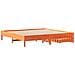 Letto senza Materasso Marrone Cera 200x200 cm in Legno di Pino - Foto miniatura 8