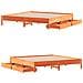 Letto senza Materasso Marrone Cera 200x200 cm in Legno di Pino - Foto miniatura 9