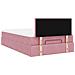 Struttura Letto Pouf con Materasso Rosa 120x200 cm Velluto - Foto miniatura 9