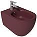 Sanitari Sospesi Opaco Infinity: Vaso, Bidet, Copriwater Soft-close - Bordeaux Opaco - Foto miniatura 4